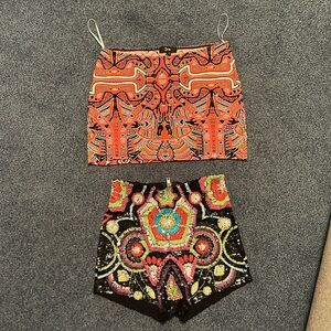 Two beaded and sequined bottoms